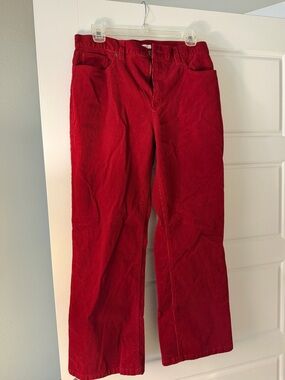 Jones Studio Red Corduroy Pants Size 14